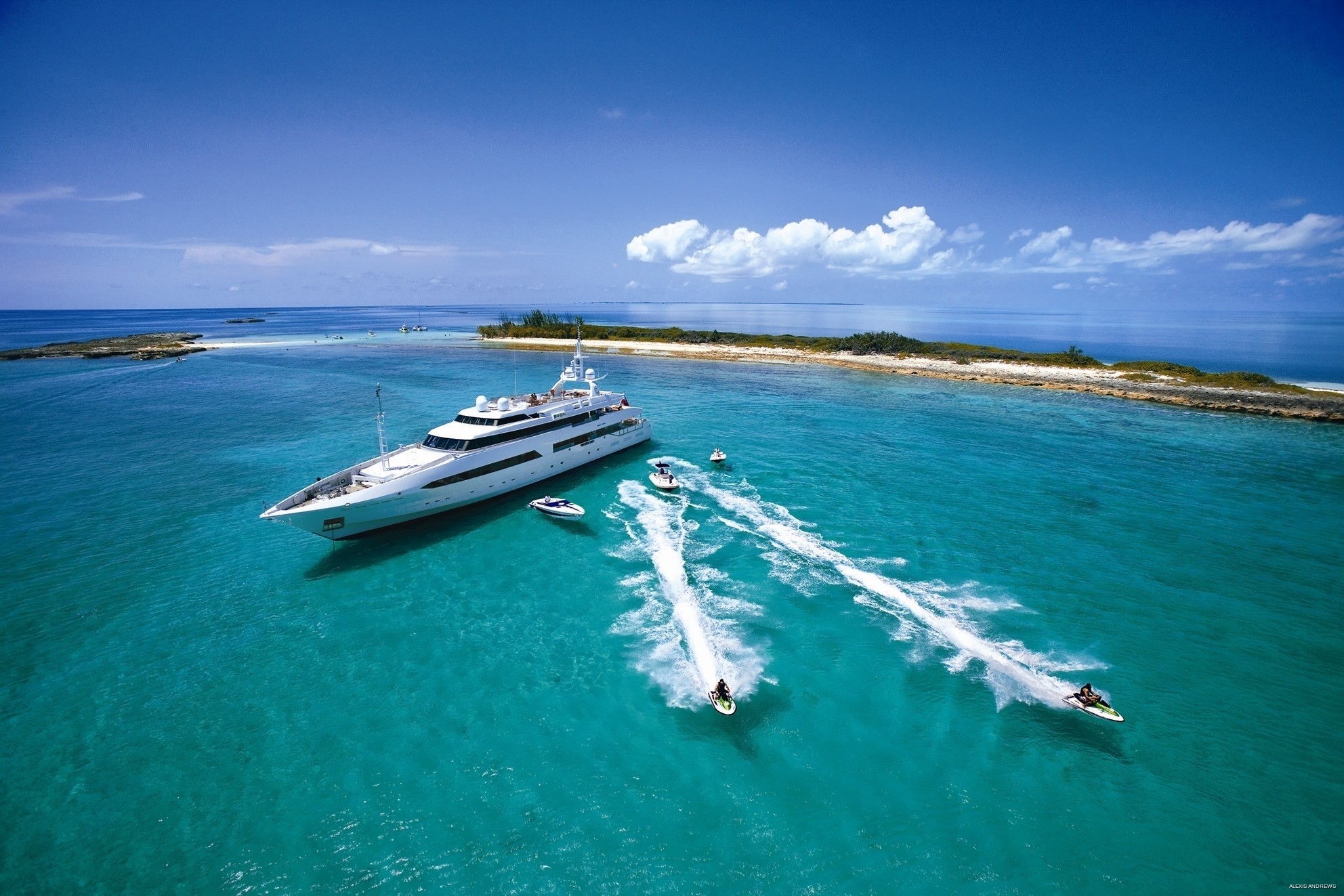 BAD GIRL From Above Aspect On Board Yacht BAD GIRL Luxury Yacht 